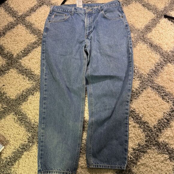 Carhartt Mens Denim Jeans RN #14806 SZ 40x30 Relaxed‎ Straight Fit - Picture 1 of 7
